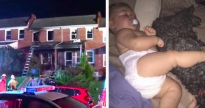 Mãe desesperada não consegue tirar sua bebê da casa em chamas; ela sobrevive graças ao pequeno herói